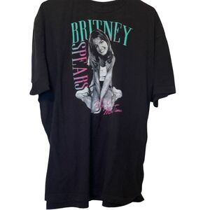 Britney Spears Collection Womens Black Baby One More Time Graphic T-Shirt 2XL